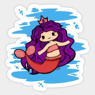 Cute Mermaid Illustration Sticker